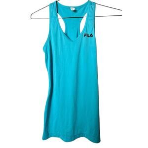 Fila Women's Teal Logo Workout Athletic Sporty Tank Top